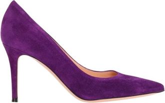 Gianvito Rossi 85 Suede Pump - Dames - Pumps - Paars - 36 EU - Leer - Schoenen