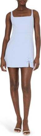 French Connection Whisper Bow Slit Minidress in Cashmere Blue at Nordstrom, Size 6