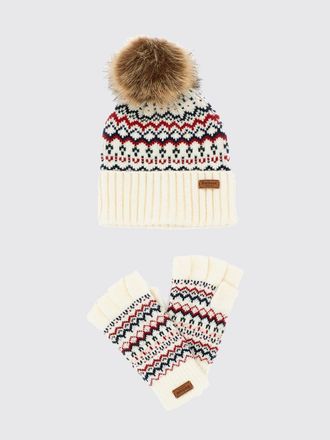 Barbour Set of Two Jacquard Wool Blend Beanies with Pompom