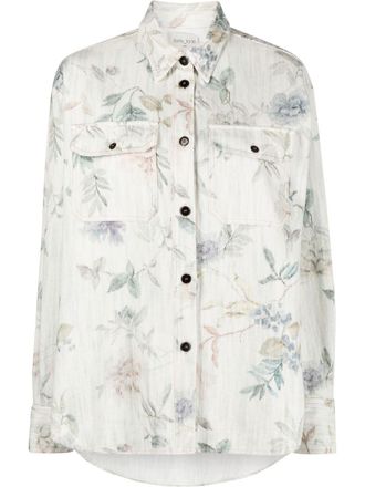 Forte_Forte Camicia a fiori - Blu