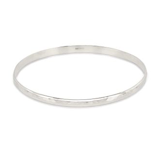 Dower & Hall 9k Gold 4mm Hammered Nomad Bangle