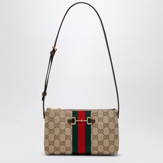 Gucci GG fabric shoulder bag in sand color