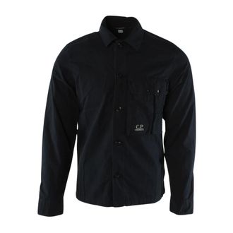 C.P. Company Garment-Dyed Shirt - Heren - Casual Overhemden - Blauw - S - Katoen - Overhemden