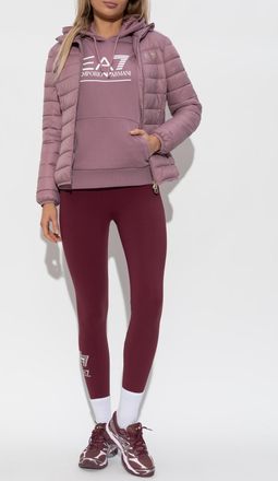 Emporio Armani Hoodie With Logo, Womens, Purple