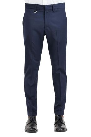 Golden Craft 1957 Blue Wool-Blend Stretch Pants