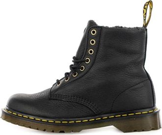 Dr. Martens Grizzly Zwarte Enkellaarsjes - Heren - Veterlaarzen - Zwart - 44 EU - Leer - Schoenen