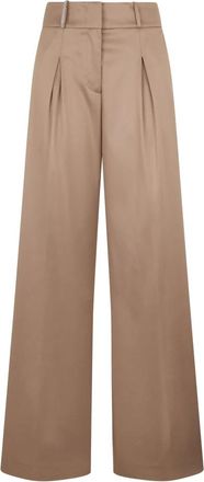 PESERICO Wide Broeken - Dames - Wijde Broeken - Beige - XL - Broeken