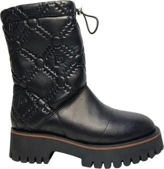 Pollini stivali e stivaletti Pelle - Dames - Winterlaarzen - Zwart - 35 EU - Leer - Schoenen