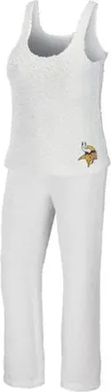 WEAR by Erin Andrews Womens WEAR by Erin Andrews Cream Minnesota Vikings Cozy Scoop Neck Tank Top & Pants Sleep Set at Nordstrom, Size Xx-Large