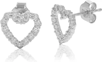 Vir Jewels 1/10 cttw Lab Grown Diamond Composite Earrings in Sterling Silver With Push Backs For Women