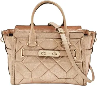 Coach Pre-owned Handbags, female, Pink, Size: ONE SIZE Pre-owned Leather Handbag