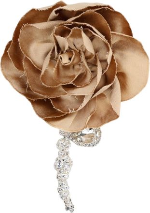 Magda Butrym Single Flower Crystal Plated Brass Earring