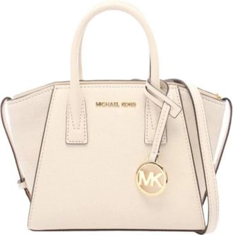 Michael Kors Pre-owned Avril Extra Small Satchel - Dames - Vintage Handtas - Beige - ONE Size - Leer - Vintage