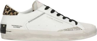 Crime London White Distressed Animalier Sneakers