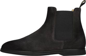 Doucal's Su&egrave;de Enkellaarsjes - Heren - Chelseaboots - Grijs - 46 1/2 EU - Su&egrave;de - Schoenen