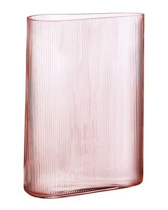 Nude Glass Mist Dusty Rose Short Vase