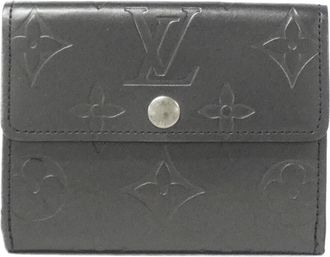 Louis Vuitton Black Coated Canvas Leather Coin Purse/Coin Case (Pre-Owned)