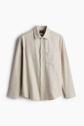 H&M Flanellhemd in Regular Fit - Beige