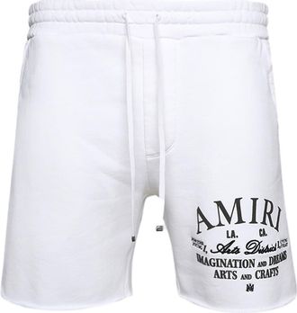 Amiri logo-print cotton track shorts - men - Cotton - XXXL - White