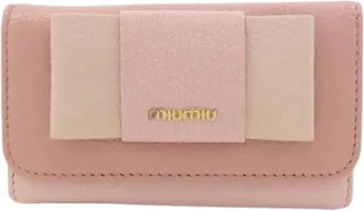 Miu Miu Pre-owned Accessories, female, Pink, Size: ONE SIZE Pre-owned Leather Key-holder