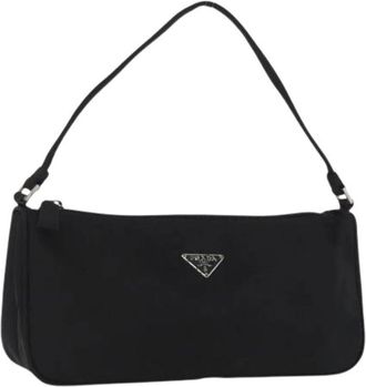 Prada Pre-owned Shoulder Bags, female, Black, Size: ONE SIZE Pre-owned Vintage Nylon Accessory Pouch