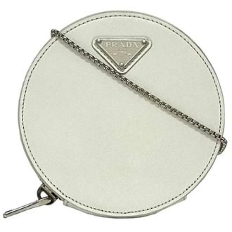 Prada Pre-owned Leather prada-bags - Dames - Vintage Schoudertas - Wit - ONE Size - Leer - Vintage