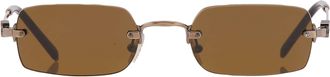 Miu Miu Brown Rectangular Ladies Sunglasses MU B50S 26C09Z 50