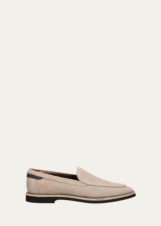 Brunello Cucinelli Suede Loafers w/ Monili