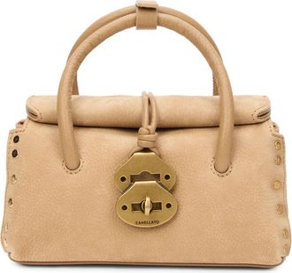 Zanellato Dotta Baby Bag - Dames - Handtassen - Beige - ONE Size - Leer - Tassen