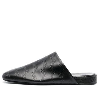 Balenciaga Leather Cosy BB Mules Black 743926WB7221000