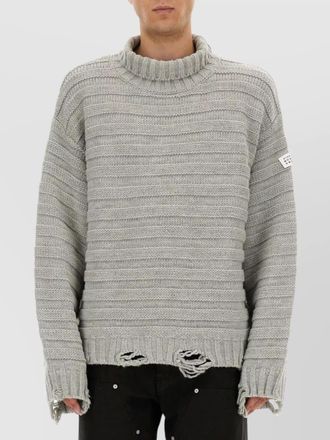 Maison Margiela distressed ribbed knit sweater