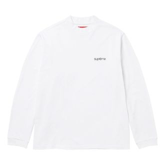 SUPREME Mock Neck L/S Top White SUP-FW23-259
