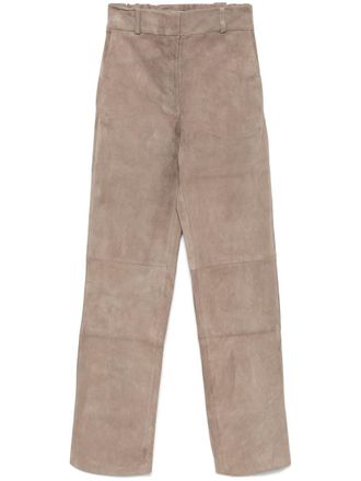 Arma Jen trousers - women - Elastane/Cotton/Lamb Suede - 40 - Grey