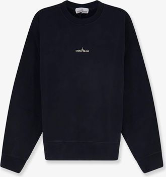 Stone Island Felpa in cotone organico con stampa Logo - STONE ISLAND - gender_Man