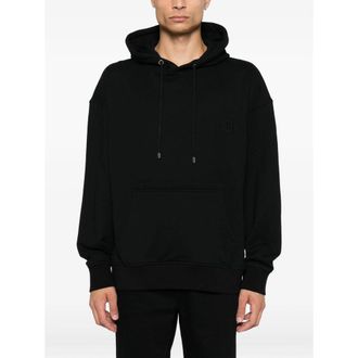 Wooyoungmi Floral Print Cotton Hoodie - Black