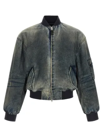 Balenciaga Gray Polyester Mens Bomber