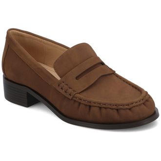 Journee Collection Womens Danna Ruched Penny Loafer