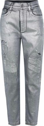 Dolce & Gabbana Slim-fit Jeans - Dames - Jeans - Grijs - Maat: 2XS