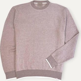 Paul & Shark Mens Riviera Piuma Crew Sweater In Beige