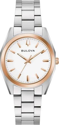Bulova Classic Surveyor Quartz White Dial Ladies Watch 98L337