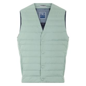 Fedeli Vests, male, Green, Size: L Sleeveless Quilted Vest