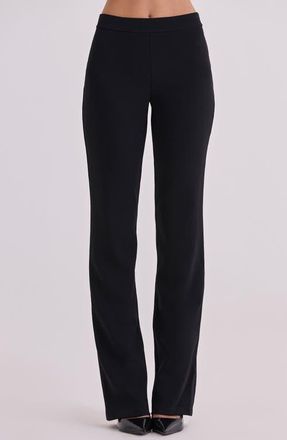 House of CB Chiara Straight Leg Crepe Trousers in Black at Nordstrom, Size X-Small