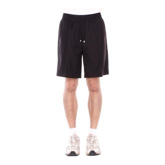 John Richmond Heren, Korte broeken, Zwart, Maat: L Viscose