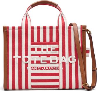 Marc Jacobs The Stripe Canvas Medium Tote in True Red Multi at Nordstrom