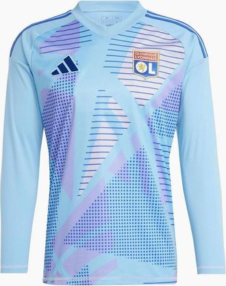 adidas Mens Olymp V-Neck Raglan Long Sleeve T-Shirt - Semi Blue Burst - Size: 38