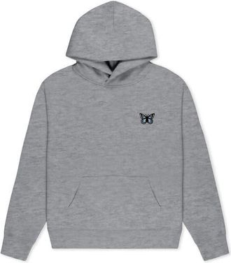 Dalix Butterfly Relaxed Midweight Fleece Pullover Hoodie in Athletic Heather at Nordstrom, Size Xx-Large