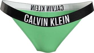 Calvin Klein Stijlvolle Bikini Bottom - Dames - Bikinis - Groen - XS - Nylon - Badmode