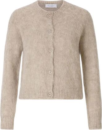 Rich & Royal Crew Nk Brushed Cardi Set - Dames - Vesten - Beige - XL - Wol - Truien & Vesten