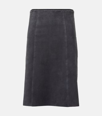 Joseph Suede midi skirt