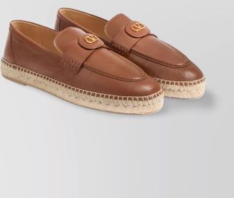 Valentino Garavani almond toe goatskin espadrilles